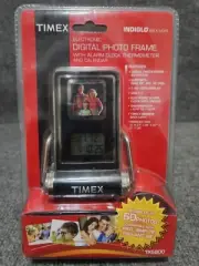 Timex Electronic Digital Photo Frame with Alarm Clock Thermometer & Calendar