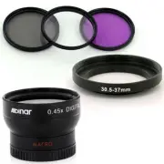 30.5mm Wide Angle Lens,CPL-UV-FLD Filter Kit for JVC Everio GZ-HD300 Camcorder
