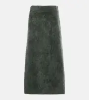 [Lisa Yang] Lisa Yang Asta knitted cashmere midi skirt XS green