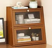 Multipurpose Desk Bookcase,2-Tier Desktop Bookshelf for Office, Small Kitchen Tabletop Pantry Cabinet for Kitchen, Living Room,Bedroom and Dinning,A,40cm/15.7in