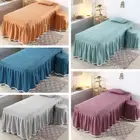 Massage Bed Cover Table Skirt Lace Quilted Valance Sheet SPA with Face Hole