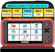 [LAUNCH] CRP129I V2.0 OBD2 Scanner, 2025 Lifetime Free Update Scan Tool with 12 Reset, ABS Bleeding/TPMS/Oil/EPB/SAS/BMS/Adblue/Headlamp/Throttle Reset, Injector Coding, Auto VIN, Battery Test