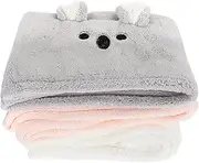 Gogogmee 3 Pack Super Absorbent Hair Dry Towel Wrap Turban for Women Soft Comfortable Hair Wrap Bath Towel