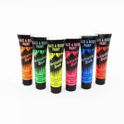 6 x 15ml UV Neon Face & Body Paints With Free Blacklight