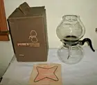 VINTAGE PYREX WARE 8 CUP VACUUM GLASS COFFEE MAKER #7748 W/HEAT RING & BOX