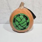 Marvel Avengers Incredible Hulk 6" Light Up Pumpkin Jack-O-Lantern Battery Power