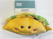 Zippy Paws NomNomz Taco Squeaky Plush Dog Chew Toy Brand New NWT