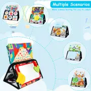 Baby Tummy Time Floor Mirror Montessori Infant Sensory Toy with Soft Cloth PaVLt