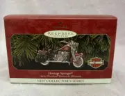 HERITAGE SPRINGER - HARLEY DAVIDSON 1999 HALLMARK KEEPSAKE ORNAMENT NIB