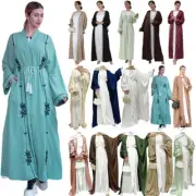 Dubai Kaftan Women Muslim Maxi Dress Kimono Cardigan Open Abaya Islamic Caftan