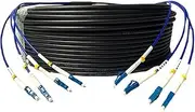 VJSUWI 200m Fiber Optic Patch Cord, 2/4/6/8/12 Core, Singlemode LC-LC for Outdoor, 6mm, SC-SC FC ST Fiber Optic Patch Cables Can Be Customized.(6 Cores LC-LC)