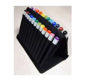 【品 · 創藝】精品美術-日本Copic 麥克筆黑色帆布收納包-24入