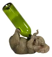 Wild Life Elephant Wine Bottle Holder Pachyderm Elephant Theme Kitchen Decor