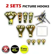 28Pcs Au Picture Hooks Assorted Sizes Heavy Duty Durable Up To 45kg NEW