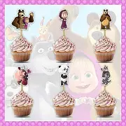 Masa and the Bear CupCake Topper