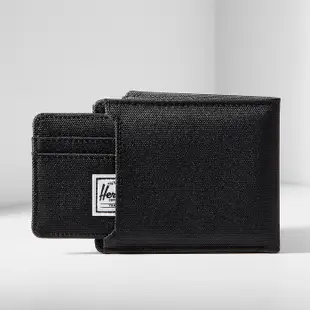 Herschel Andy Bi-Fold 黑色 全黑 RFID 防盜 帆布 皮夾 短夾 男生 二合一 卡套 錢包