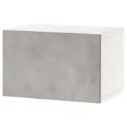 BESTÅ wall-mounted cabinet combination, white Kallviken/light grey concrete effect, 60x42x38 cm
