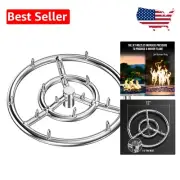 Compact 12-Inch Fire Pit Jet Burner Ring with Powerful Flame for Stunning Patios