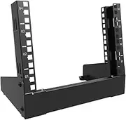 QiaoYoubang 4U Small Desktop Network Rack, 10 inch Mini Open Frame Desktop Cabinet for Network, Servers, Audio, and Video Equipment (4U)