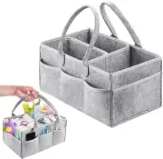 Baby Diaper Caddy Organizer Foldable Felt Nursery Tote Storage Bin Portable Trav