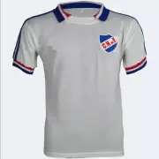 Nacional Uruguay 80s Home Retro Soccer Football Jersey - A Retro
