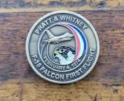 PRATT & WHITNEY Empowering Freedom & "F16 Falcon FIRST FLIGHT" Medallion ☆USA