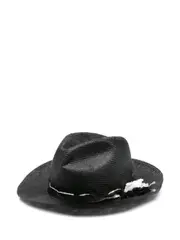 [Yohji Yamamoto] fedora hat XL Black