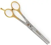 Dubl Duck Stainless Steel Small Pet Ultra Gold 46-Tooth Thinning Shears with Gold Handles, 6-1/2-Inch