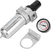 Haofy Air Filter Regulator, Compressed Air Filter Regulator Combo BSP 1/2" Compressor Moisture Water Trap with Mount Connection