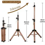 Wig Stand Adjustable Tripod Stand Holder Mannequin Head Tripod Hairdressing Trai
