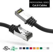 10 pack 1/2 - 10'FT 26AWG SSTP CAT8 RJ45 Ethernet Network Cable 40G 2GHz Copper
