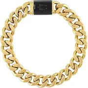 [Bulova] Men's Jewelry Classic Gold Tone Curb Chain Bracelet, Stainless Steel 13MM Bracelet, 8.5" Style:BVB1084-GOSTNA, One Size, Stainless Steel, no gemstone