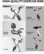 3-in-1 Folding Exercise Bike | Upright and Recumbent Foldable Stationary Bike...