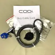 Laptop Key Cable CODI Security Lock Kit 6.5ft 4mm Galvanized Steel