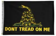 3X5 DARK MAGA TRUMP 45-47 ELON MUSK Dont Tread On Me Black Flag Banner Gadsden