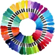 Rainbow Embroidery Floss 50 Skeins Pack for Cross Stitch and Crafts