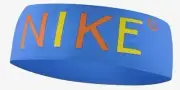Nike Fury Dri-Fit Printed Headband Light Photo Blue/Yellow Strike/Orange Trance