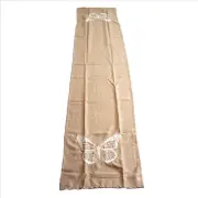 Table Runner with Embroidered White Butterflies 16x72 inches by Melrose Int