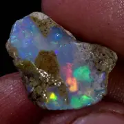 Ethiopian Opal Welo Fire Rough CRYSTAL 09.10 Cts AAA+ Cutting Jewelry USA DEALER