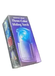 Sharper Image 3 Color Sliding Torch Super Bright Clips Flashlight
