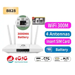 送天線+電池~中興 ZTE MF286 4GWIFI分享器無線網卡路由器 B828/5G 網路孔 3000M 高增益天線