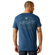 Ariat Mens Line Frame Hex Denim Black Heather T-Shirt 10054773