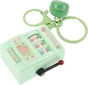 [Minkissy] Mini Slot Machine Keychain Creative Green Lucky Keychain for Fun Game Pendant for Graduation Parties Unique Souvenir and Fidget