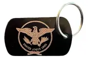 SS United States Custom Etched Aluminum Keyring