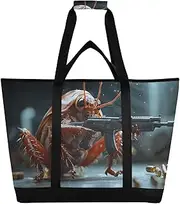 XYMZR Cockroach Funny Large Insulated Cooler Bag, Collapsible Soft Cooler Makes a Perfect Insulated Grocery Bag, Food Delivery Bag, Travel Insulated Bag or Beach Cooler Bags