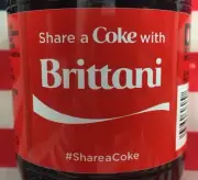 Share A Coke With Brittani Limited Edition Coca Cola Bottle 2015 USA