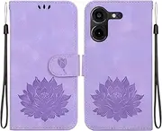 Compatible with Tecno Pova 5 Pro 5G LH8n Magnetic Card Slot Wallet Case Cover,Compatible with Tecno Pova 5 Pro 5G LH8n Flip Kickstand case Purple