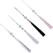 Homoyoyo 4Pcs Ancient Waist Ornaments Antique Costume Tassel Pendants Chinese Charms for Bags Keychains and Costumes Elegant Decorative Accessories with Random Bead Colors