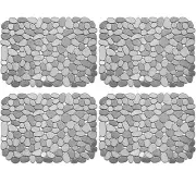 Coopay 4 Pack Kitchen Sink Mats Pebble Sink Mats PVC Eco-friendly Kitchen Adjust