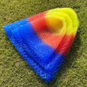 2PCS Fishing Nets Mesh Bag Tricolor Fish Cage fishing Landing Tackle Outdoor DIY